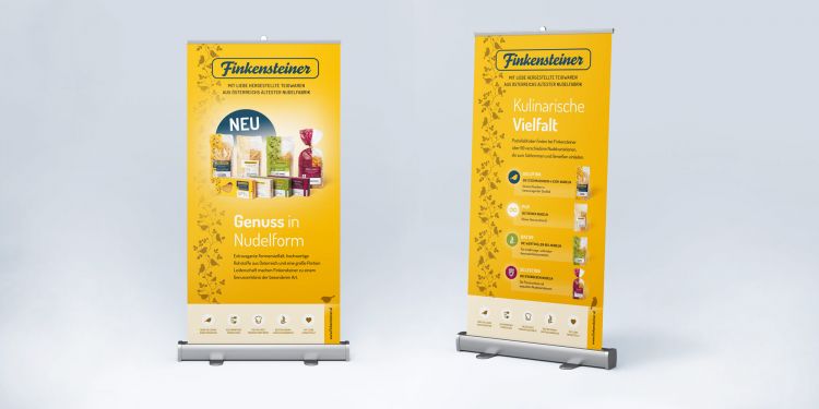 Rollups Displays für Finkensteiner Nudelfabrik