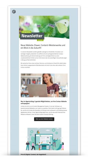 Newsletter von designation